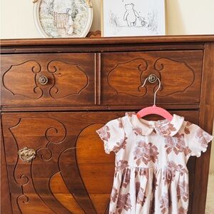 Kate Quinn Pink and Cream Floral Baby Dress 6-12 Months